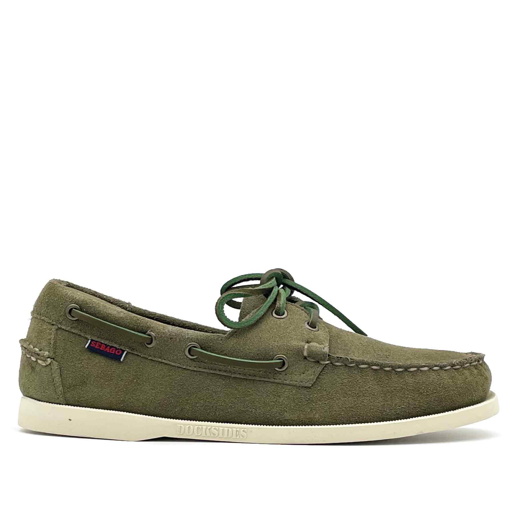 Docksides Portland Green Military Suede