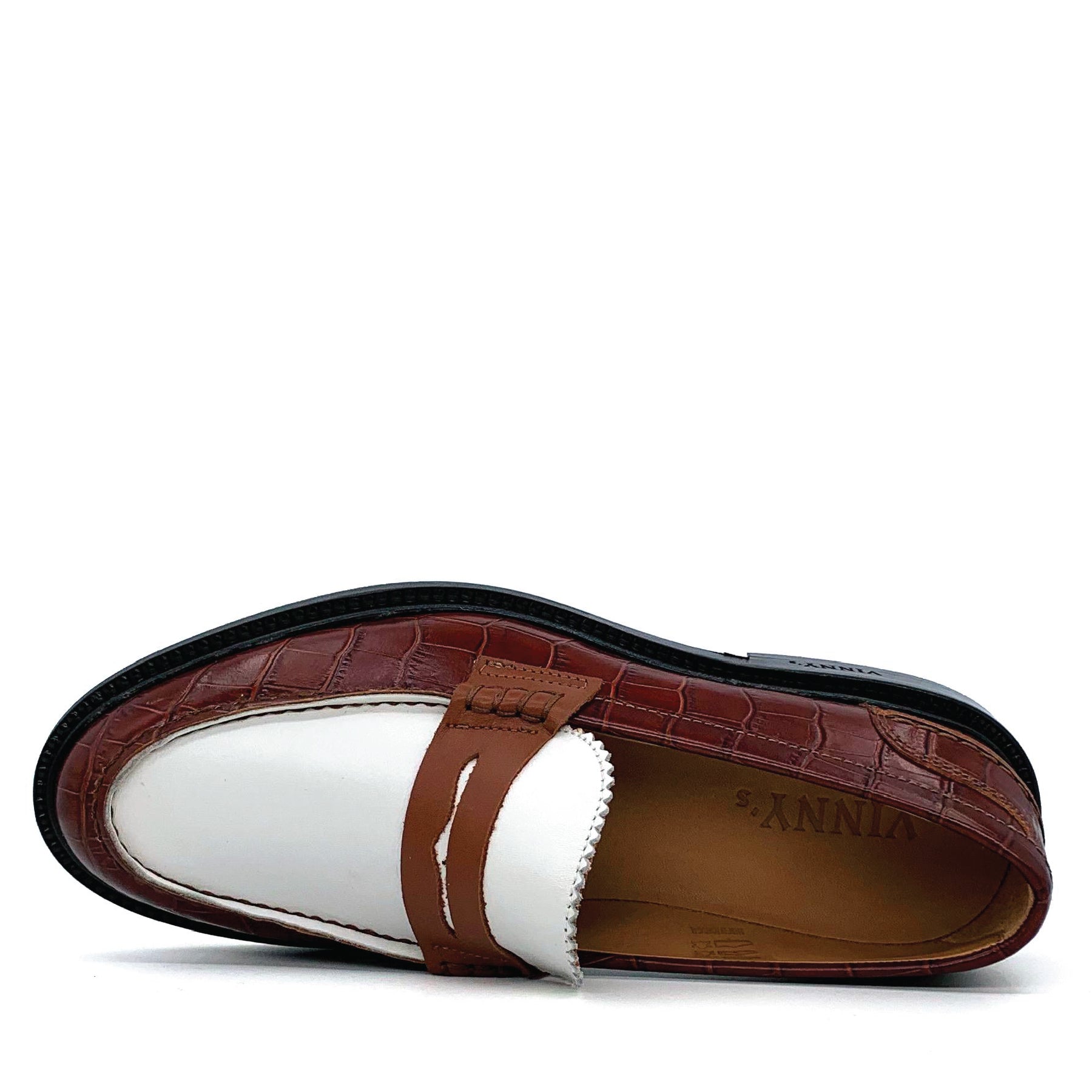 Townee Penny Loafer Brown croc / White / Brown Women